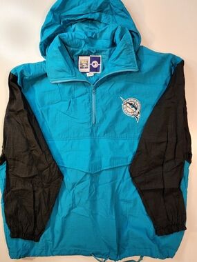 Vintage Florida Marlins Teal & Black Windbreaker Jacket
